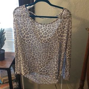 Animal print light weight sweater